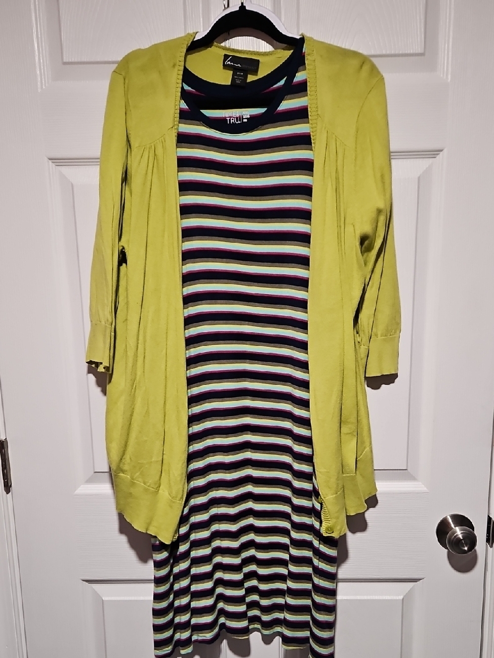 Lane Bryant Lime Green Button Cardigan